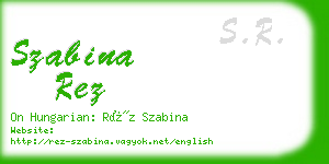 szabina rez business card